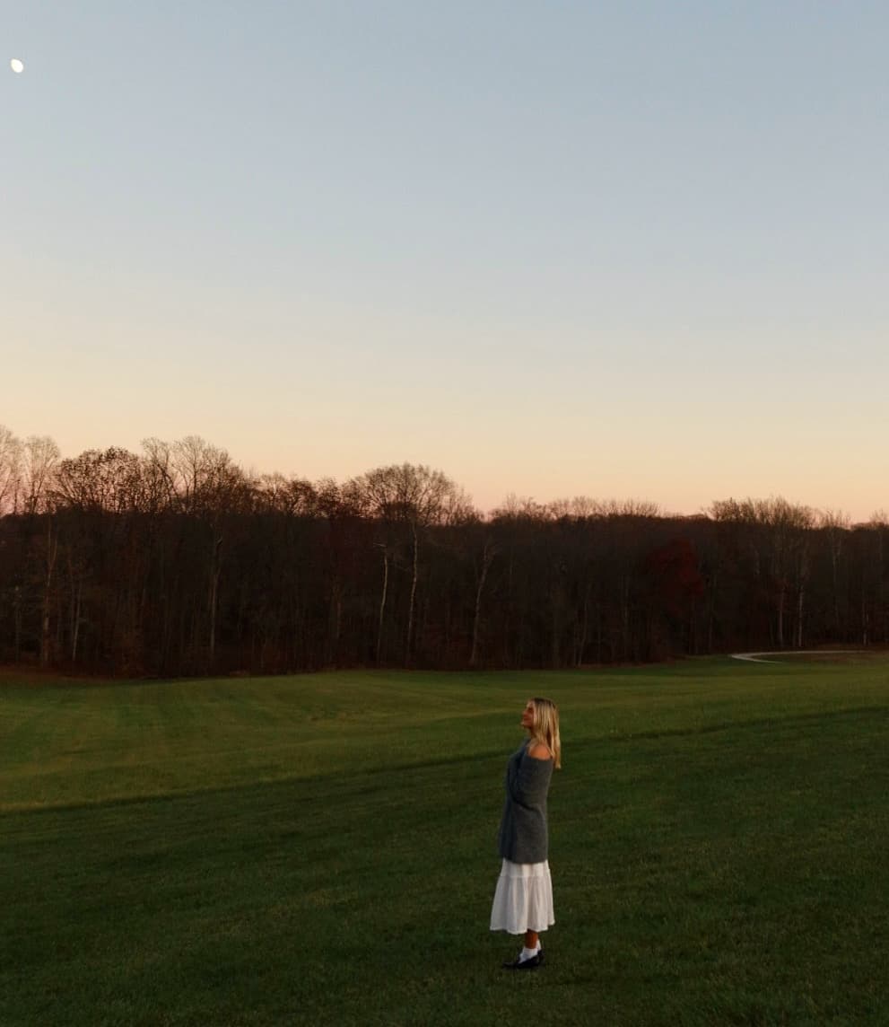 Lucy at the retreat center